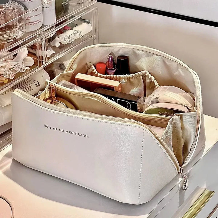 Women's Large Travel Makeup Organizer Bag - High-Capacity Cosmetic Pouch-The Yellow Prime