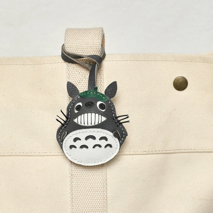 Women's Leather Bag Charm Keychain - Black Cozy Cute Gift-The Yellow Prime