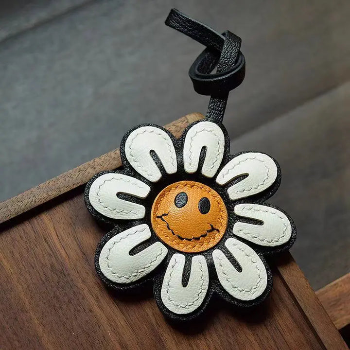 Women's Leather Bag Charm Keychain - Black Cozy Cute Gift-The Yellow Prime