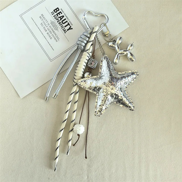 Women's Leather Star Dachshund Bag Charm Keychain for Anti-Lost-The Yellow Prime