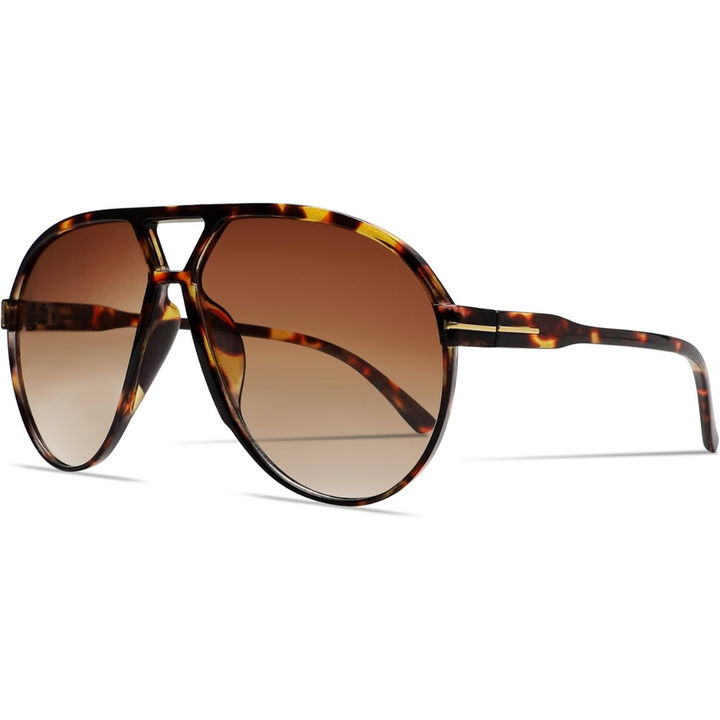 Women's Lightweight Aviator Sunglasses with Oversized Square Lenses-The Yellow Prime
