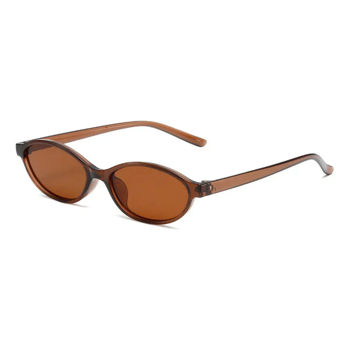 Women's Lightweight Cat-Eye Sunglasses – Retro Oval Design, Durable Plastic-The Yellow Prime