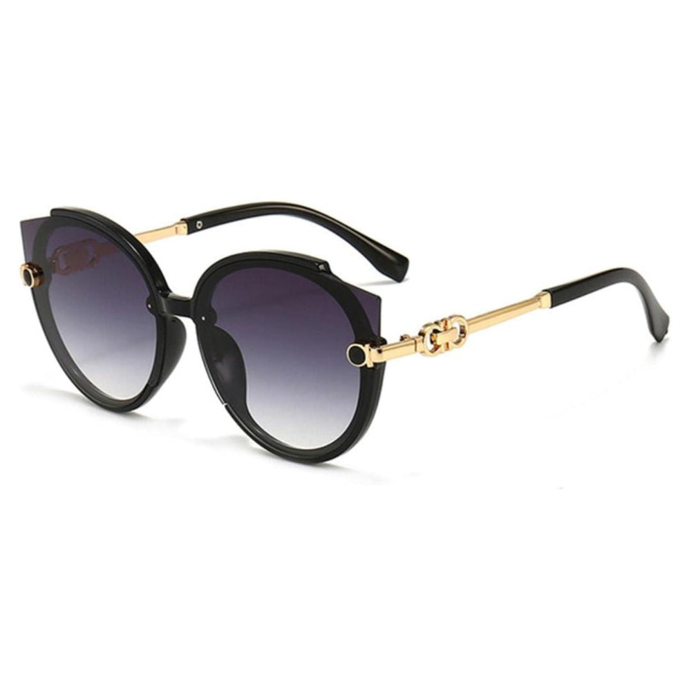 Women's Lightweight Cat-Eye Sunglasses – Rimless Metal, UV400 Protection-The Yellow Prime