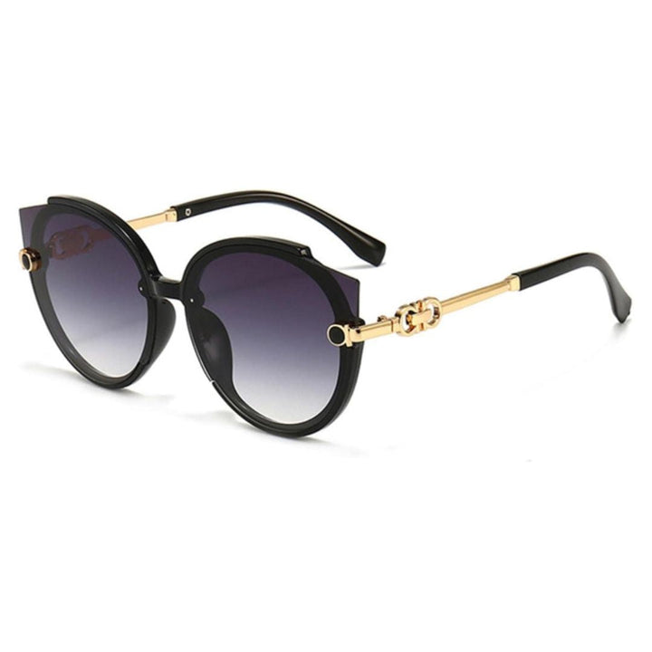 Women's Lightweight Cat-Eye Sunglasses – Rimless Metal, UV400 Protection-The Yellow Prime