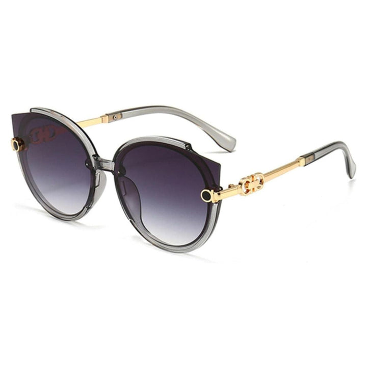 Women's Lightweight Cat-Eye Sunglasses – Rimless Metal, UV400 Protection-The Yellow Prime