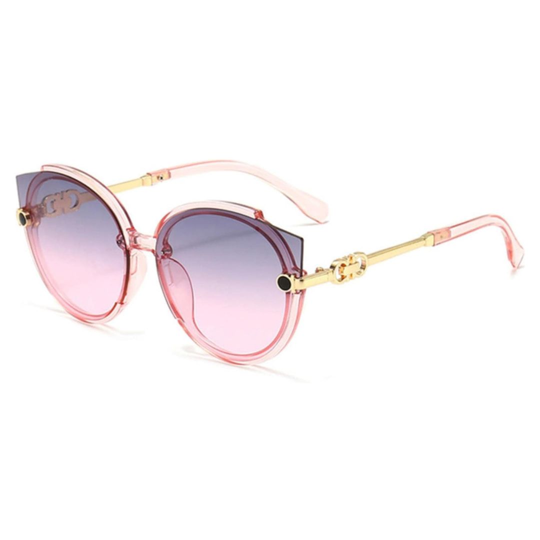 Women's Lightweight Cat-Eye Sunglasses – Rimless Metal, UV400 Protection-The Yellow Prime