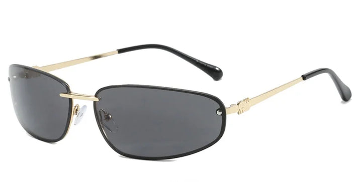 Women's Lightweight Frameless Oval Sunglasses for Outdoor Activities-The Yellow Prime