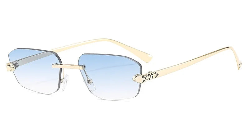 Women's Lightweight Frameless Polygonal Sunglasses for Summer Outings-The Yellow Prime