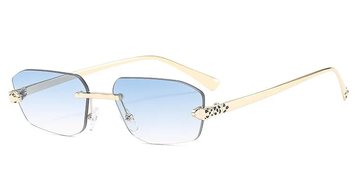 Women's Lightweight Frameless Polygonal Sunglasses for Summer Outings-The Yellow Prime