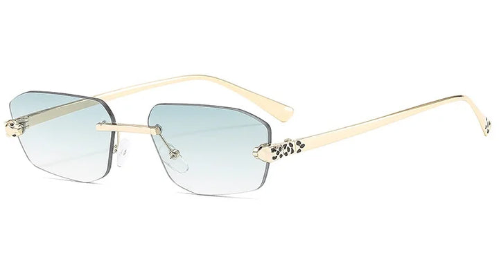 Women's Lightweight Frameless Polygonal Sunglasses for Summer Outings-The Yellow Prime