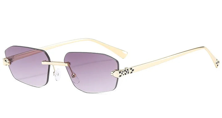 Women's Lightweight Frameless Polygonal Sunglasses for Summer Outings-The Yellow Prime