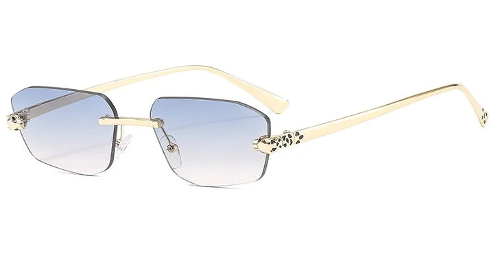 Women's Lightweight Frameless Polygonal Sunglasses for Summer Outings-The Yellow Prime