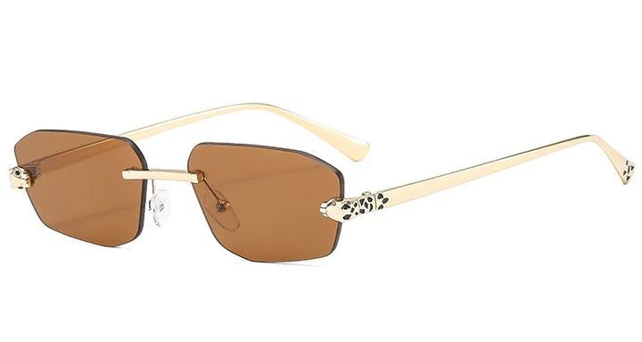 Women's Lightweight Frameless Polygonal Sunglasses for Summer Outings-The Yellow Prime