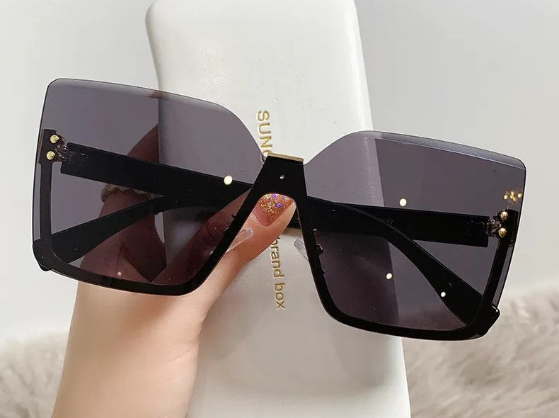 Women's Lightweight Half-Frame Sunglasses with UV400 Protection-The Yellow Prime