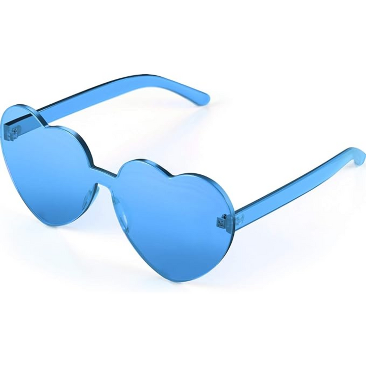 Women's Lightweight Heart-Shaped Sunglasses - Rimless Design, Clear Lenses-The Yellow Prime