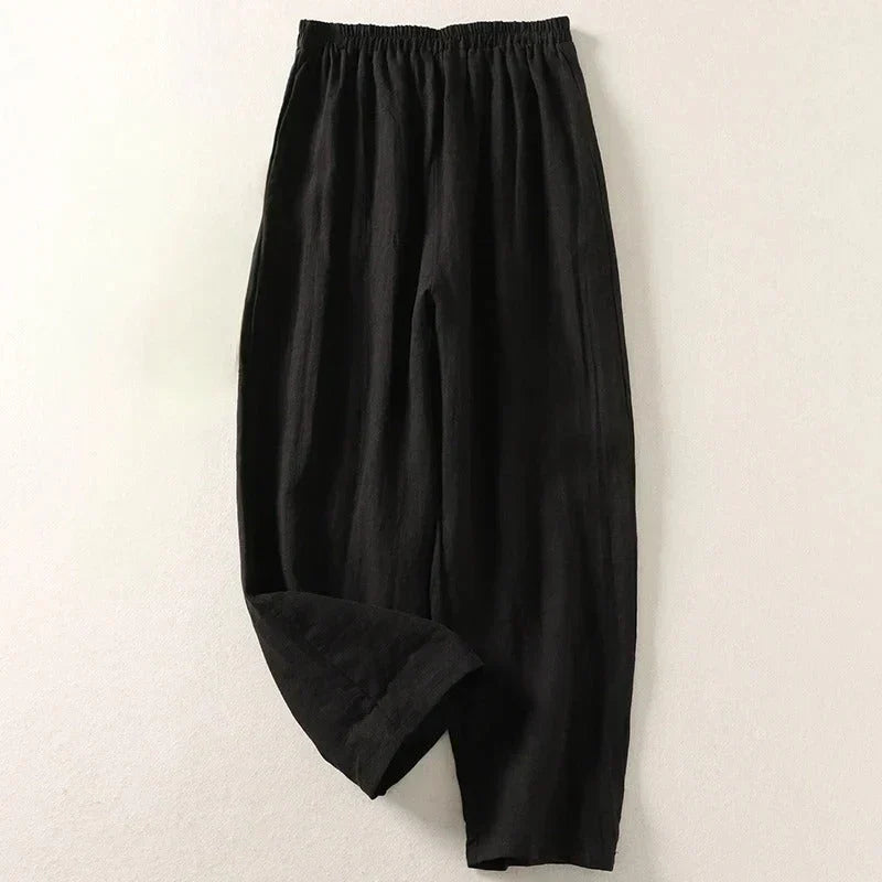 Women's Lightweight Linen Pants Set - 5 Pack Trousers
