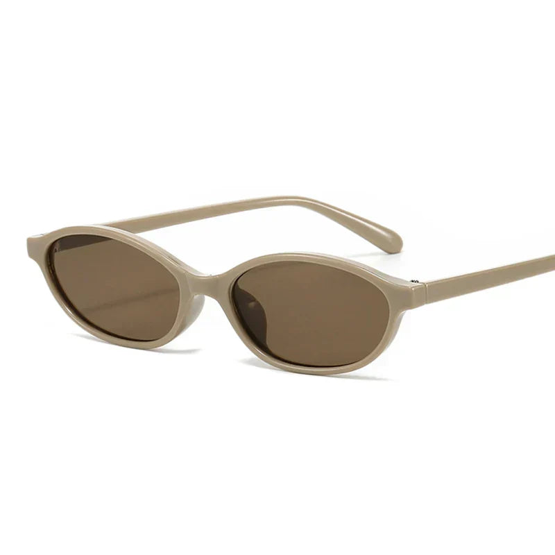 Women's Lightweight Oval Sunglasses – Durable Plastic Frame for Summer-The Yellow Prime