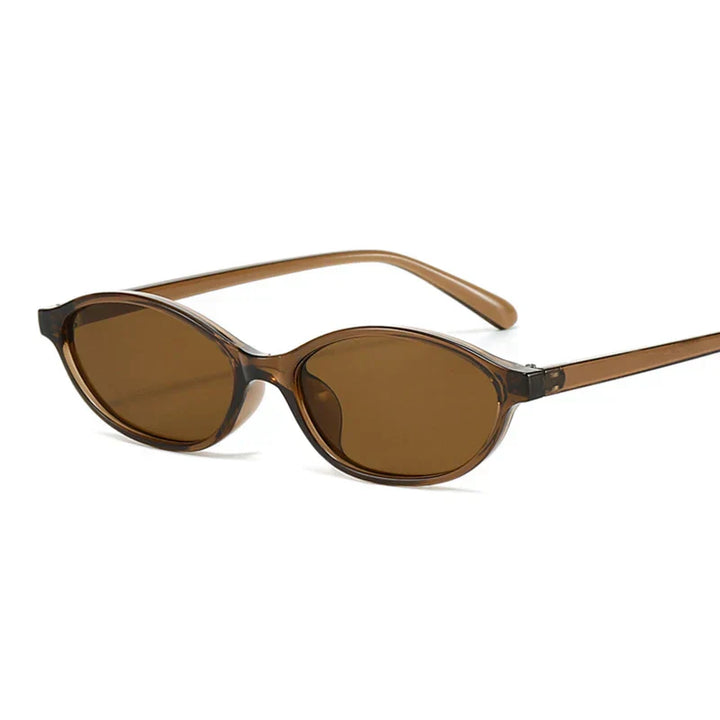 Women's Lightweight Oval Sunglasses – Durable Plastic Frame for Summer-The Yellow Prime