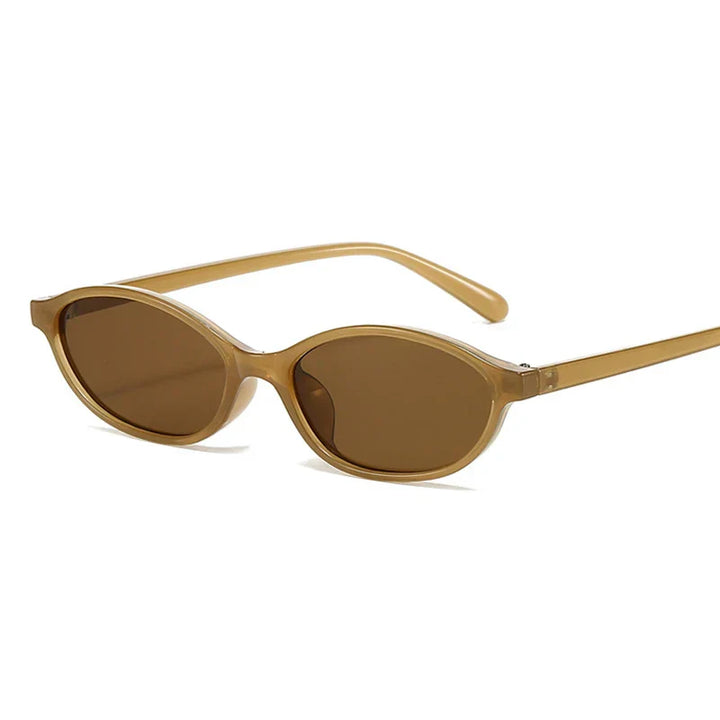 Women's Lightweight Oval Sunglasses – Durable Plastic Frame for Summer-The Yellow Prime