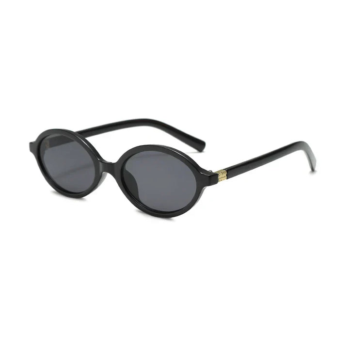 Women's Lightweight Oval Sunglasses – Leopard Print, UV Protection-The Yellow Prime