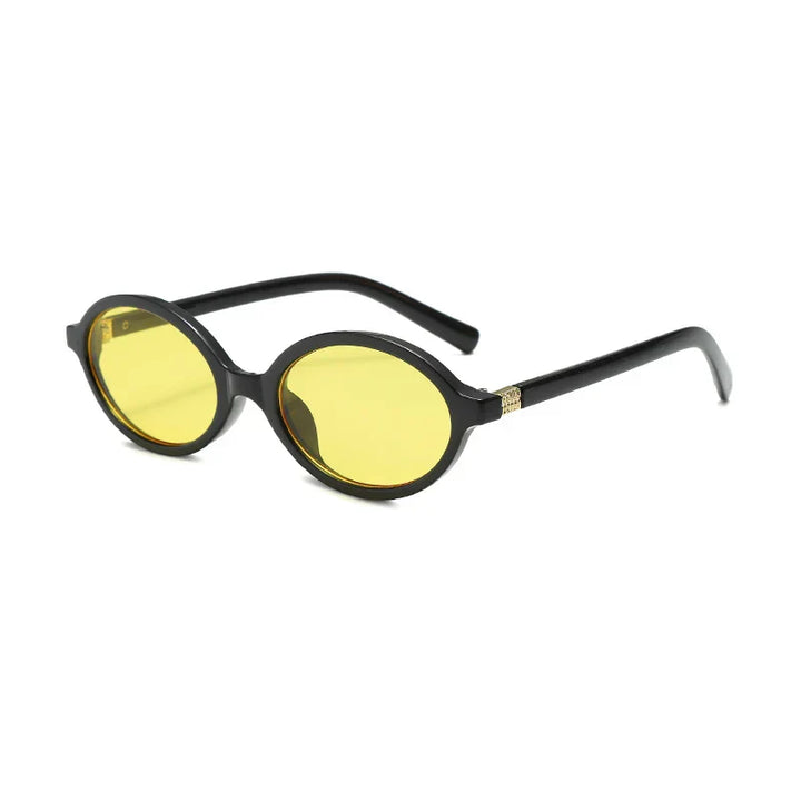 Women's Lightweight Oval Sunglasses – Leopard Print, UV Protection-The Yellow Prime