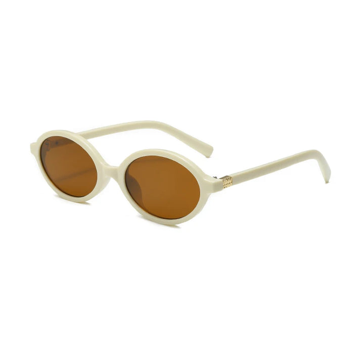 Women's Lightweight Oval Sunglasses – Leopard Print, UV Protection-The Yellow Prime
