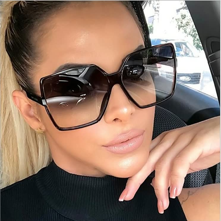 Women's Lightweight Oversized Square Sunglasses with UV Protection-The Yellow Prime