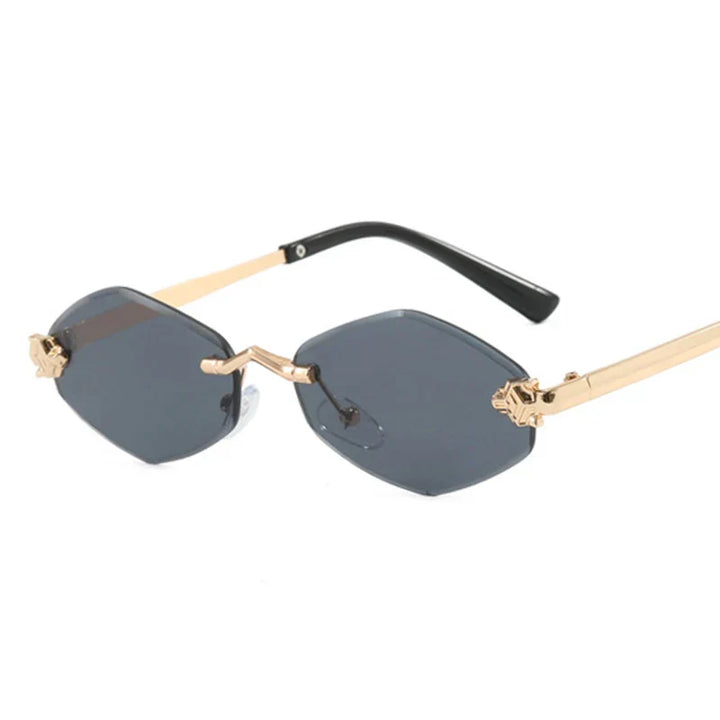 Women's Lightweight Polygonal Sunglasses - Metal Frame, Vintage Style-The Yellow Prime