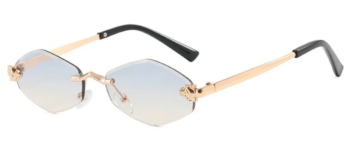 Women's Lightweight Polygonal Sunglasses - Metal Frame, Vintage Style-The Yellow Prime
