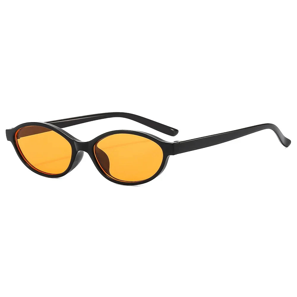 Women's Lightweight Retro Oval Cat-Eye Sunglasses for Everyday Wear-The Yellow Prime