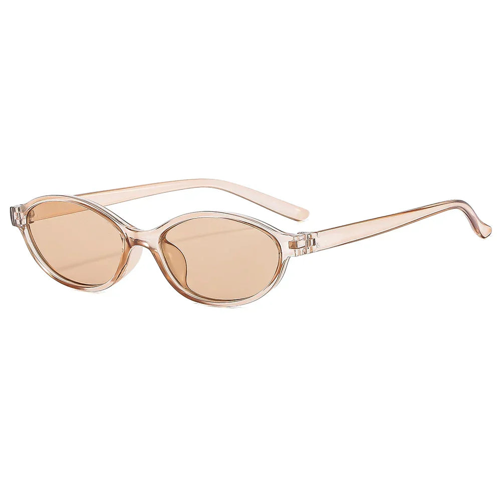 Women's Lightweight Retro Oval Cat-Eye Sunglasses for Everyday Wear-The Yellow Prime