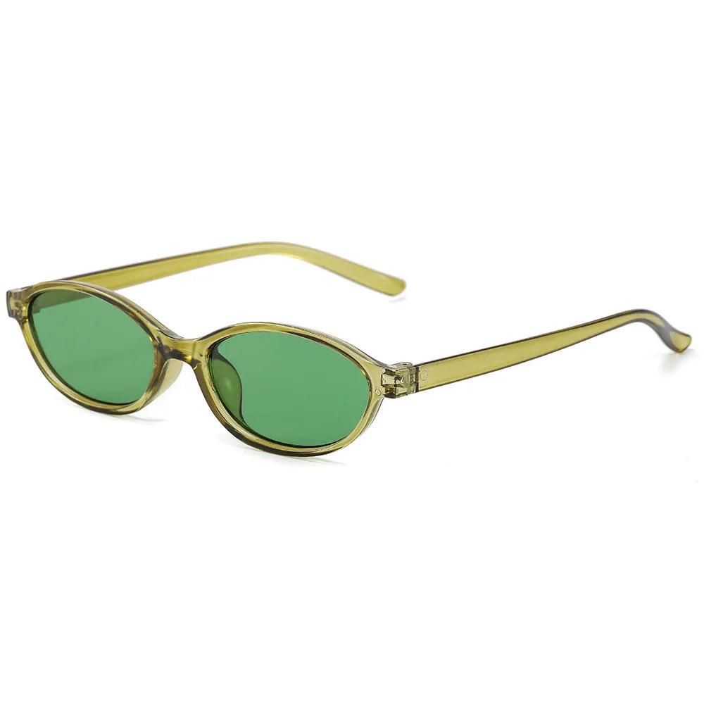 Women's Lightweight Retro Oval Leopard Print Sunglasses for Daily Use-The Yellow Prime