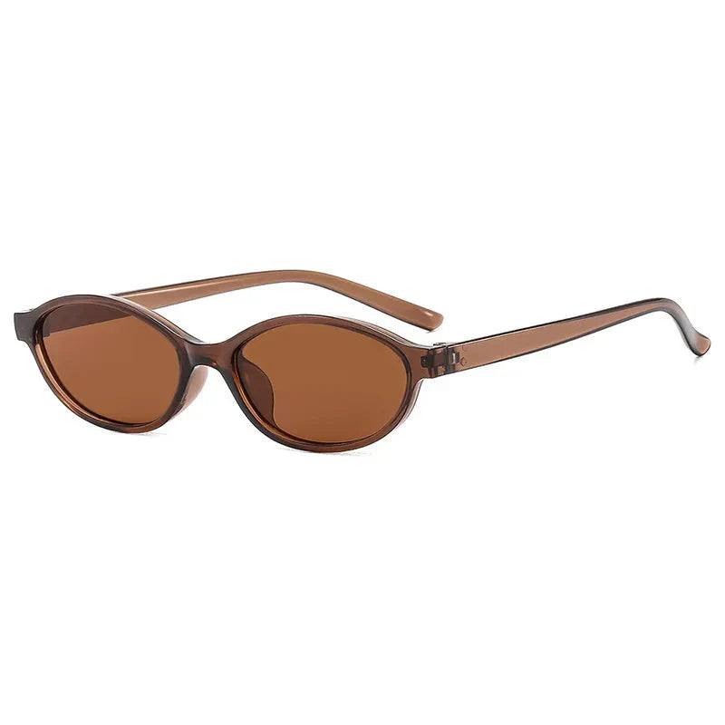 Women's Lightweight Retro Oval Leopard Print Sunglasses for Daily Use-The Yellow Prime