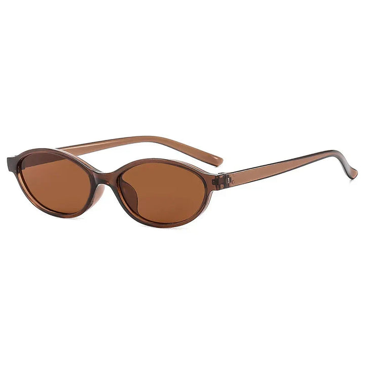 Women's Lightweight Retro Oval Leopard Print Sunglasses for Daily Use-The Yellow Prime