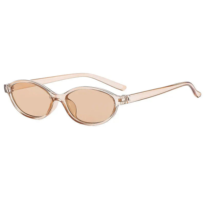 Women's Lightweight Retro Oval Leopard Print Sunglasses for Daily Use-The Yellow Prime