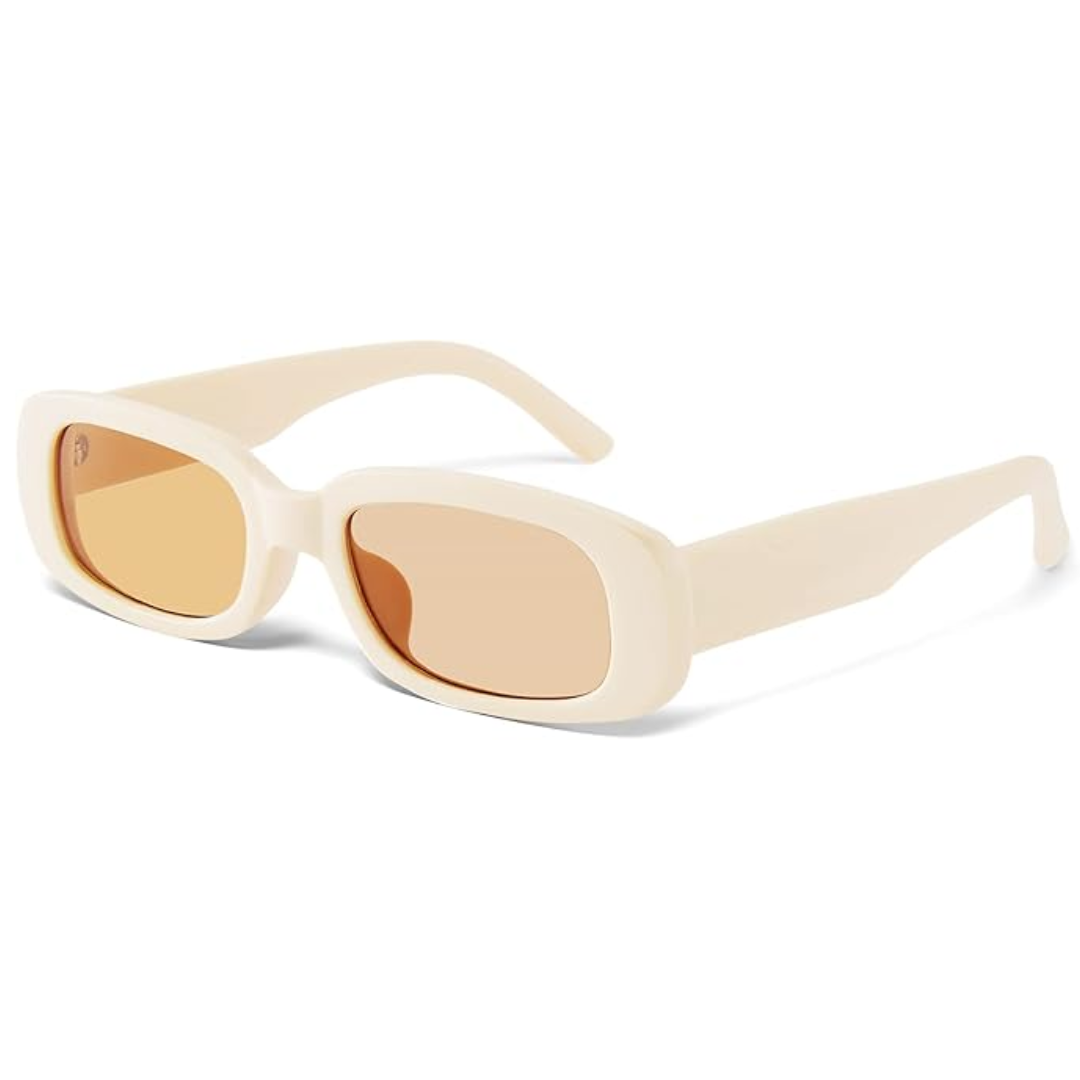 Women's Lightweight Retro Sunglasses – Rectangular Y2K Style, UV400 Protection-The Yellow Prime
