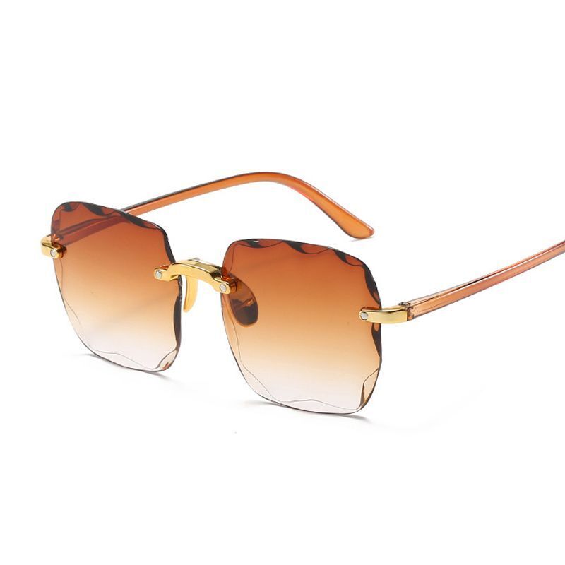 Women's Lightweight Rimless Sunglasses with UV400 Protection-The Yellow Prime
