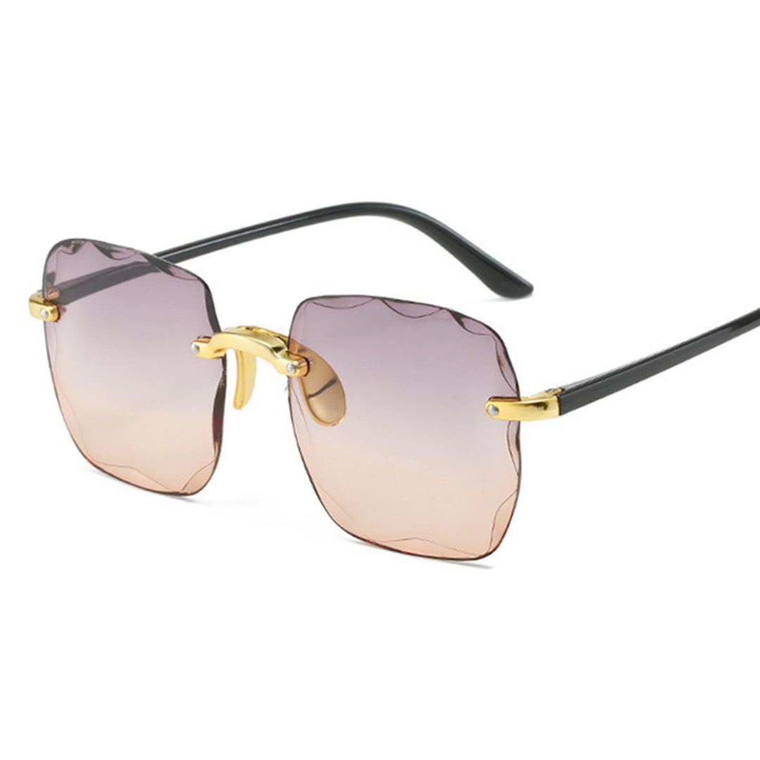 Women's Lightweight Rimless Sunglasses with UV400 Protection-The Yellow Prime