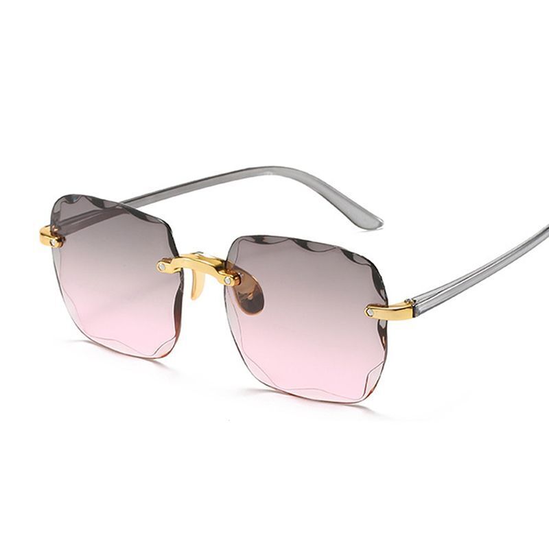 Women's Lightweight Rimless Sunglasses with UV400 Protection-The Yellow Prime
