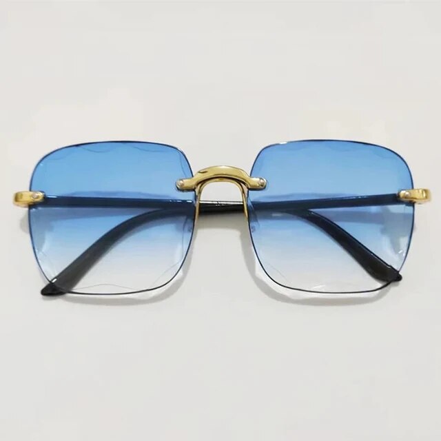 Women's Lightweight Rimless Sunglasses with UV400 Protection-The Yellow Prime