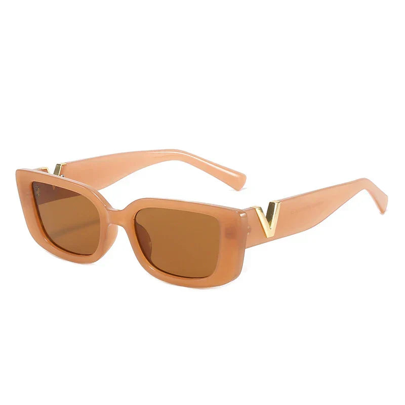 Women's Lightweight Square Sunglasses - Retro Metal Design for Daily Use-The Yellow Prime