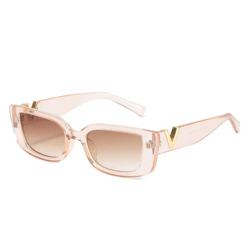 Women's Lightweight Square Sunglasses - Retro Metal Design for Daily Use-The Yellow Prime