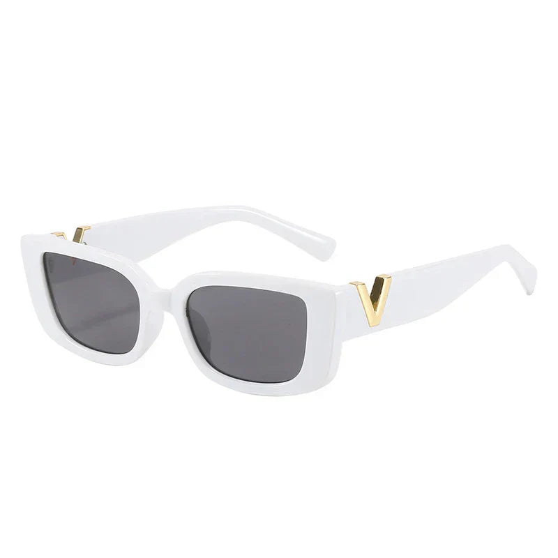 Women's Lightweight Square Sunglasses - Retro Metal Design for Daily Use-The Yellow Prime