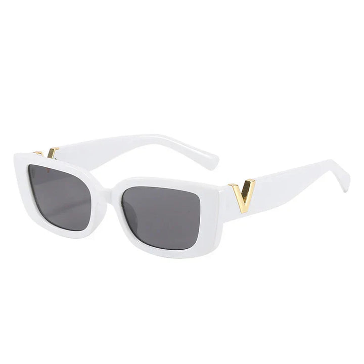 Women's Lightweight Square Sunglasses - Retro Metal Design for Daily Use-The Yellow Prime