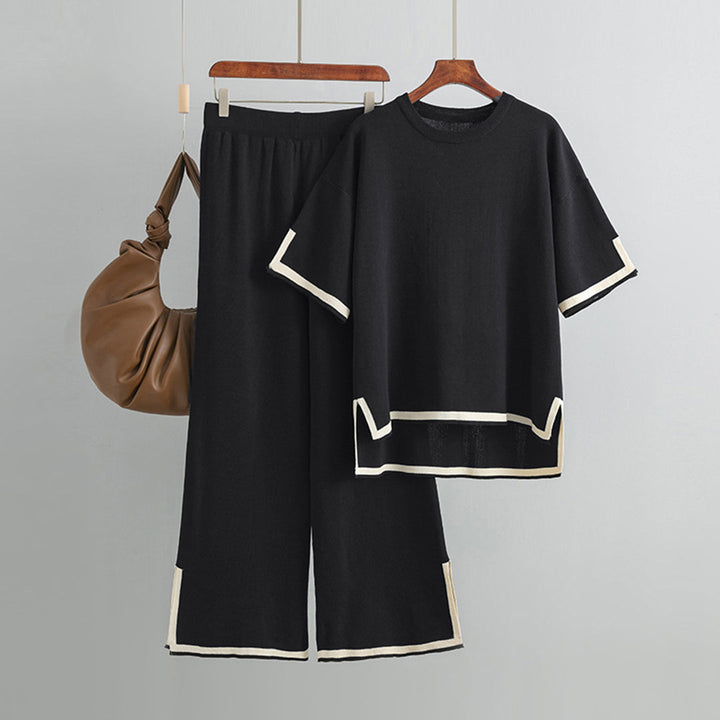 Women's Lightweight Summer Two-Piece Set - Relaxed Fit Top and Pants-The Yellow Prime