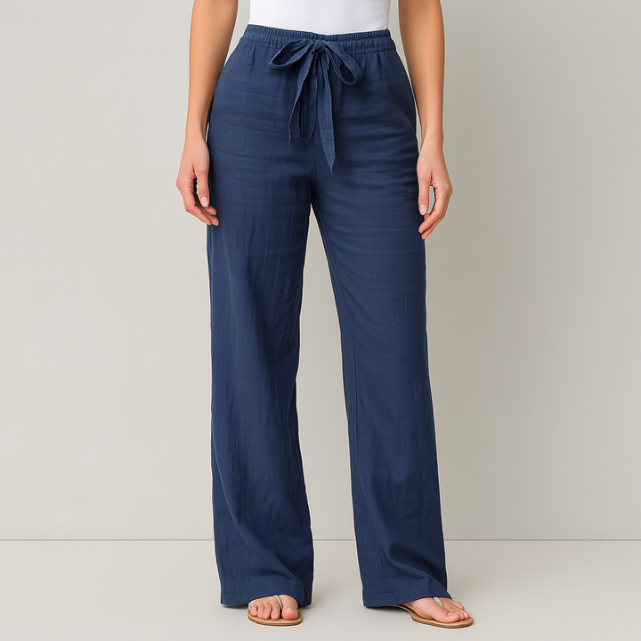 Women's Linen Pants-The Yellow Prime