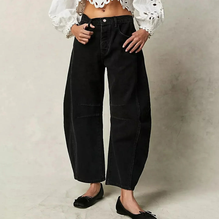 Women's Loose-Fitting Casual Jeans-The Yellow Prime