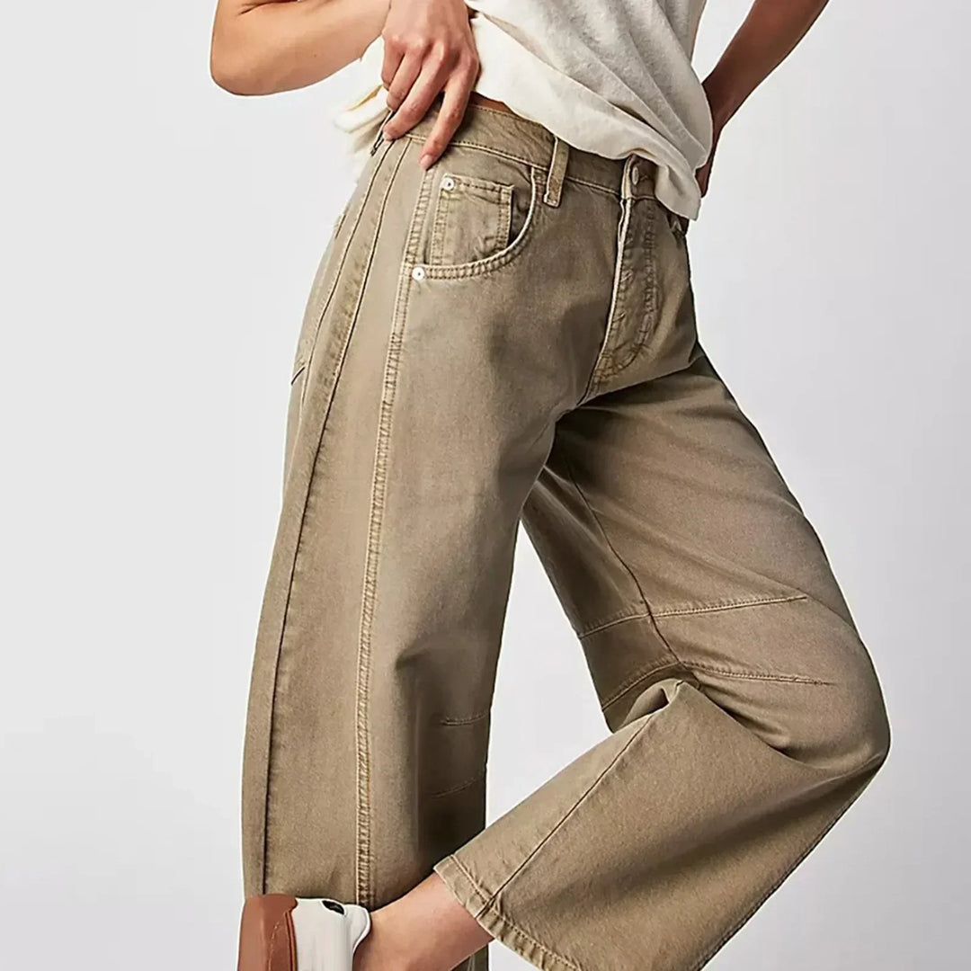 Women's Loose-Fitting Casual Jeans-The Yellow Prime