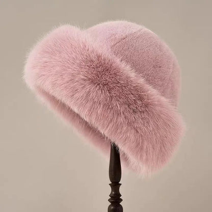 Women's Luxury Faux Fur Winter Hat in Heidi Style-The Yellow Prime