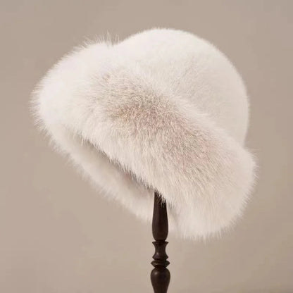 Women's Luxury Faux Fur Winter Hat in Heidi Style-The Yellow Prime